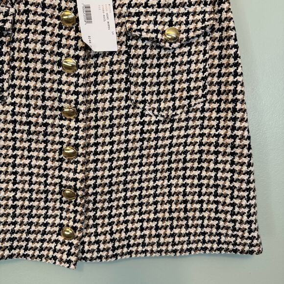 Intermix Coco Mini Button Skirt Womens 10 Multi Tweed Outfit Preppy Mobwife NWT - Picture 7 of 10